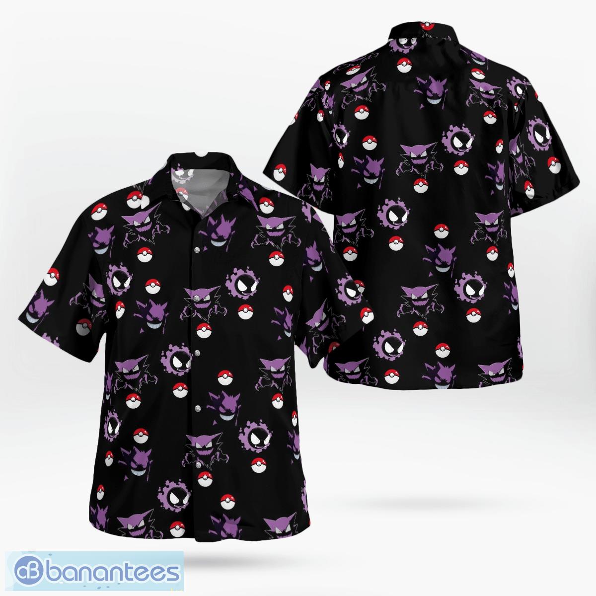 Gengar Pokemon Hawaiian Shirt Short AOP Combo Gift For Fans Banantees