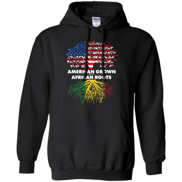 American Grown With African Roots T-shirt Hoodie Hoodie Black S