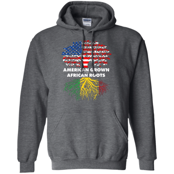 American Grown With African Roots T-shirt Hoodie Hoodie Dark Heather S