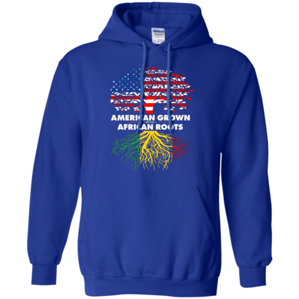 American Grown With African Roots T-shirt Hoodie Hoodie Royal S