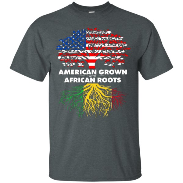 American Grown With African Roots T-shirt Hoodie Unisex T-Shirt Dark Heather S