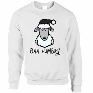 Baa Humbug Sheep Christmas sweatshirt Sheep Santa Christmas Sweatshirt White S