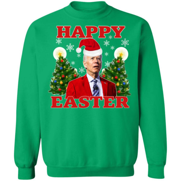 Biden Happy Easter Christmas Sweatshirt Christmas Sweatshirt Irish Green S