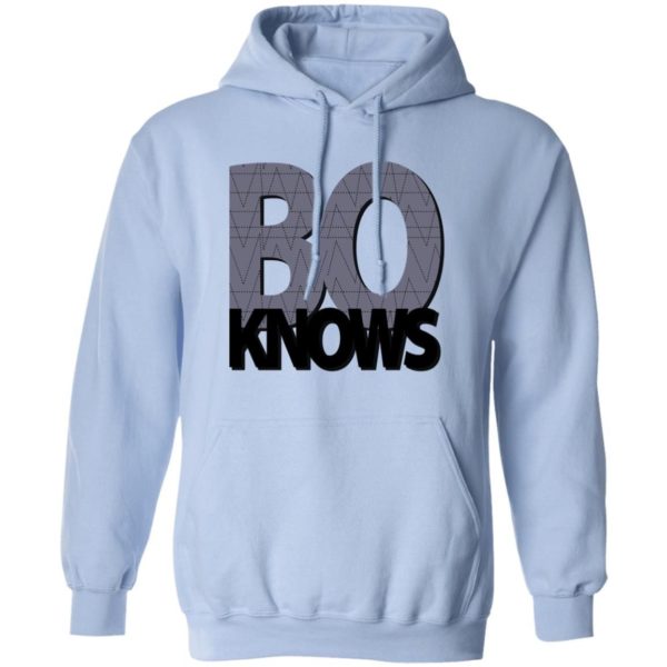 Bo Knows White Shirt Hoodie Light Blue S