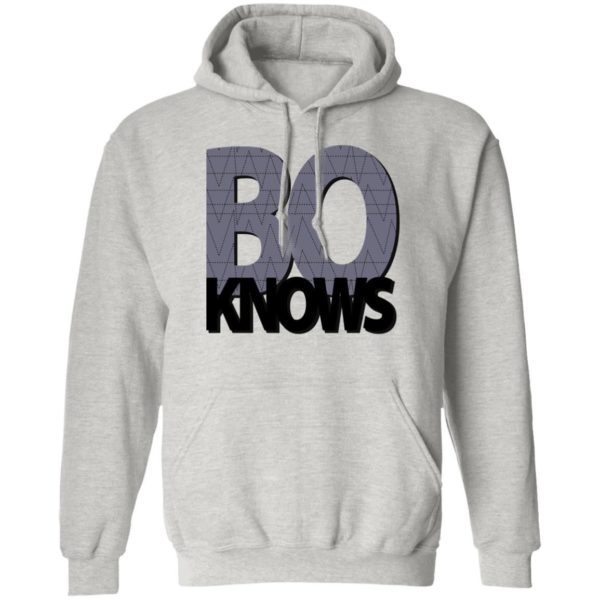 Bo Knows White Shirt Hoodie Sport Grey S