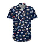 Bowling 3D All Over Print Hawaiian Shirt Short Sleeve Hawaiian Shirt Navy S
