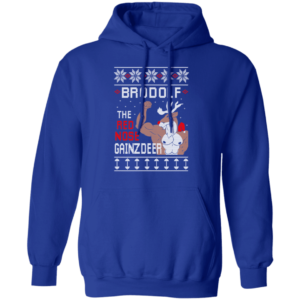 Brodolf The Red Nose Gainzdeer Gym Brodolf Christmas Shirt Hoodie Royal S