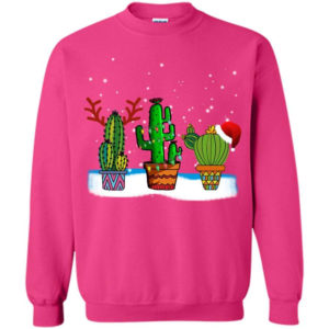 Cactus Christmas Watercolor Cactus Lover Christmas Sweatshirt Sweatshirt Heliconia S