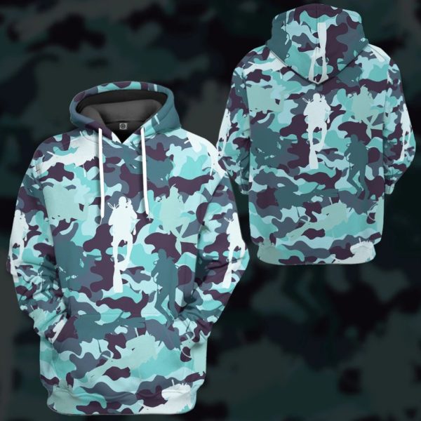 Camo Scuba Diving 3D All Over Print Shirt product photo 7
