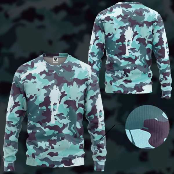 Camo Scuba Diving 3D All Over Print Shirt product photo 9
