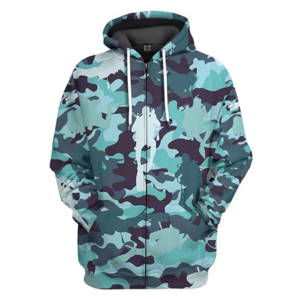 Camo Scuba Diving 3D All Over Print Shirt Zip Hoodie S