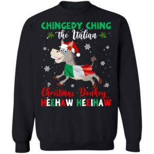 Chingedy Ching The Italian The Christmas Donkey Italian Christmas Sweatshirt Sweatshirt Black S