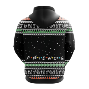 Christ Friends Jesus Santa Snowman Reindeer FRIENDS Funny Beer Party Christmas 3D Hoodie product photo 1