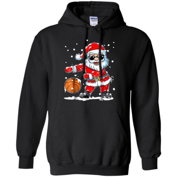 Christmas Flossing Santa Basketball Shirt Hoodie Black S