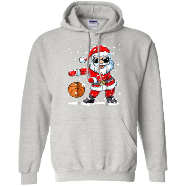 Christmas Flossing Santa Basketball Shirt Hoodie Sport Grey S