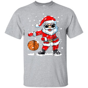 Christmas Flossing Santa Basketball Shirt Unisex T-Shirt Sport Grey S