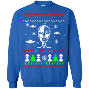Christmas Gift Alien Ugly Christmas Shirt Sweatshirt Royal S