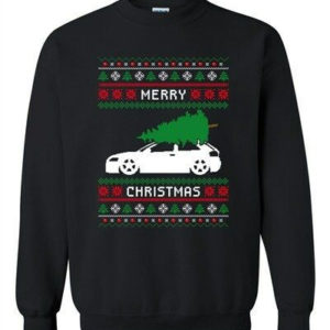 Christmas is coming - The car rushes to bring the Christmas tree to decorate Sweatshirt Black S