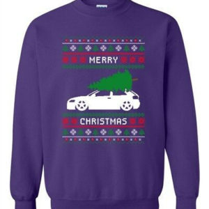 Christmas is coming - The car rushes to bring the Christmas tree to decorate Sweatshirt Purple S