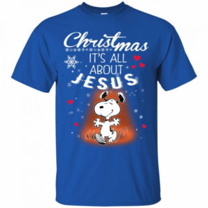 Christmas It’s All About Jesus Cute Snoopy Christmas T-Shirt Unisex T-Shirt Royal S