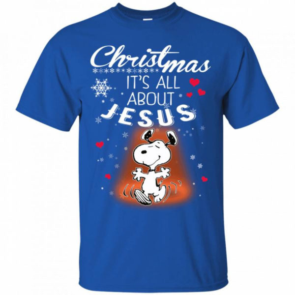 Christmas It’s All About Jesus Cute Snoopy Christmas T-Shirt Unisex T-Shirt Royal S