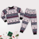 Christmas Pattern Family Pajamas Set Pajamas Shirt White XS