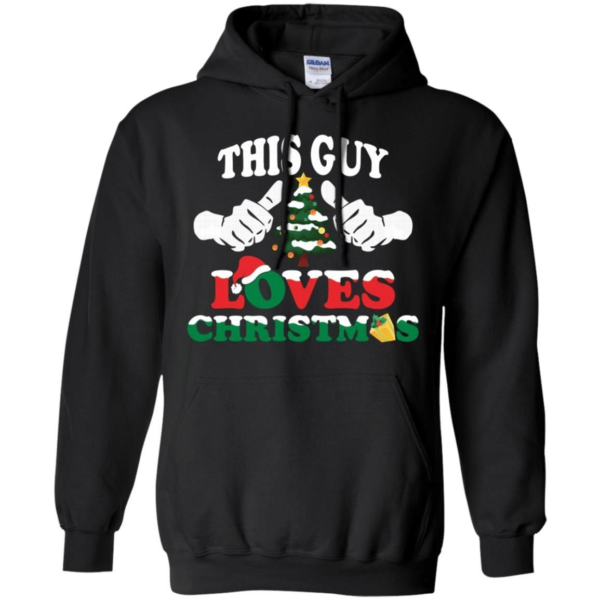Christmas Tree This Guy Loves Christmas Shirt Hoodie Black S