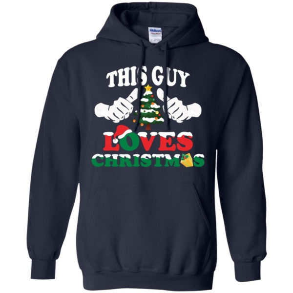 Christmas Tree This Guy Loves Christmas Shirt Hoodie Navy S