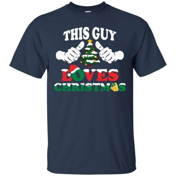 Christmas Tree This Guy Loves Christmas Shirt Unisex T-Shirt Navy S