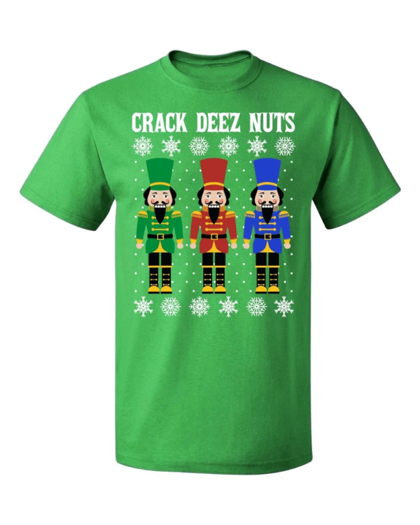 Crack Deez Nuts Funny Christmas Sweatshirt Unisex T-Shirt Green S