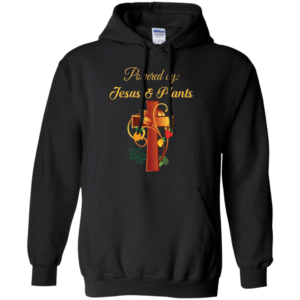 Cross Christian Powered By Jesus And Plants Christmas T-shirt Hoodie Hoodie Black S