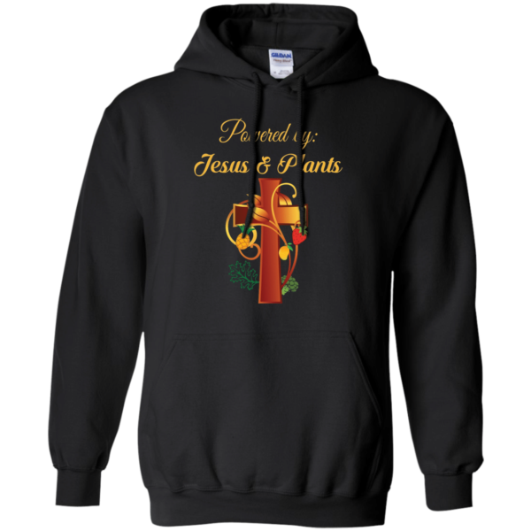 Cross Christian Powered By Jesus And Plants Christmas T-shirt Hoodie Hoodie Black S
