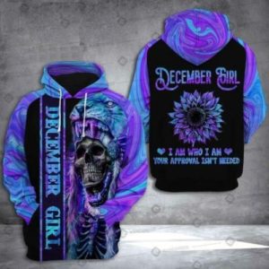December Girl I Am Who I Am Your Approval Isn't Needed All Over Print 3D Hoodie 3D Hoodie Purple S
