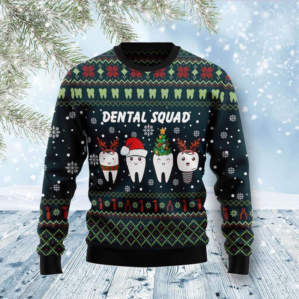 dental-squad-reindeer-santa-christmas-sweater-aop-sweater-forest-green-s.jpeg Dental Squad Reindeer Santa Christmas Sweater AOP Sweater Forest Green S