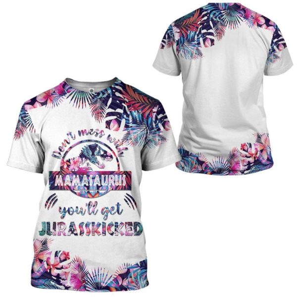 Don't Mess With Mamasaurus 3D All Over Print Shirt product photo 6