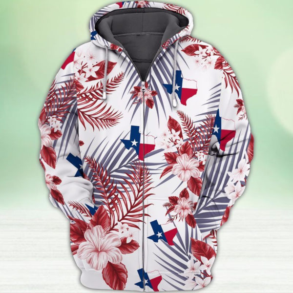 Don't Mess With Texas Texas Map All Over Print 3D shirt 3D Zip Hoodie White S
