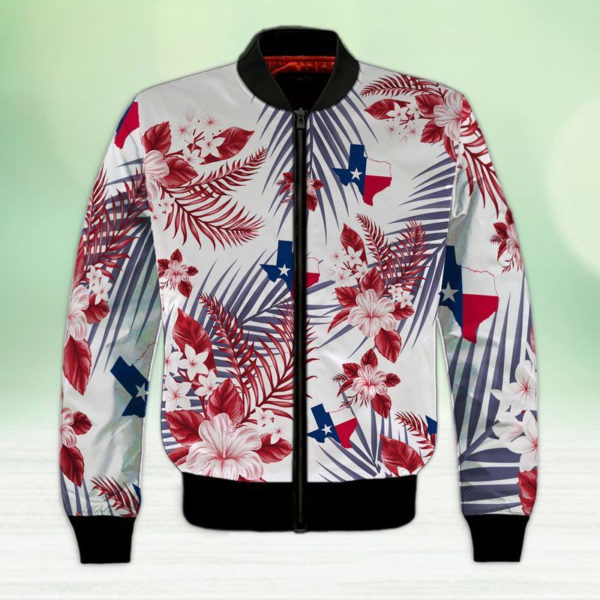 Don't Mess With Texas Texas Map All Over Print 3D shirt Bomber Jacker White S