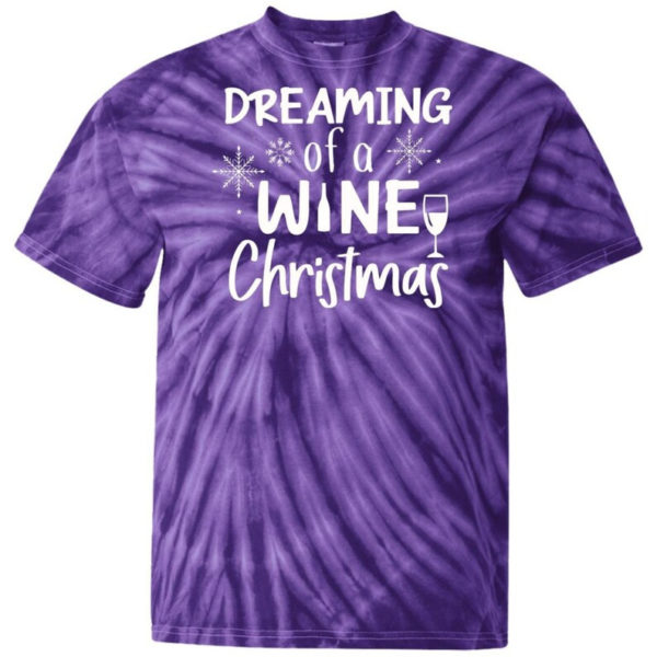 Dream Of Wine Christmas Tie Dye T-Shirt Unisex T-Shirt Purple S