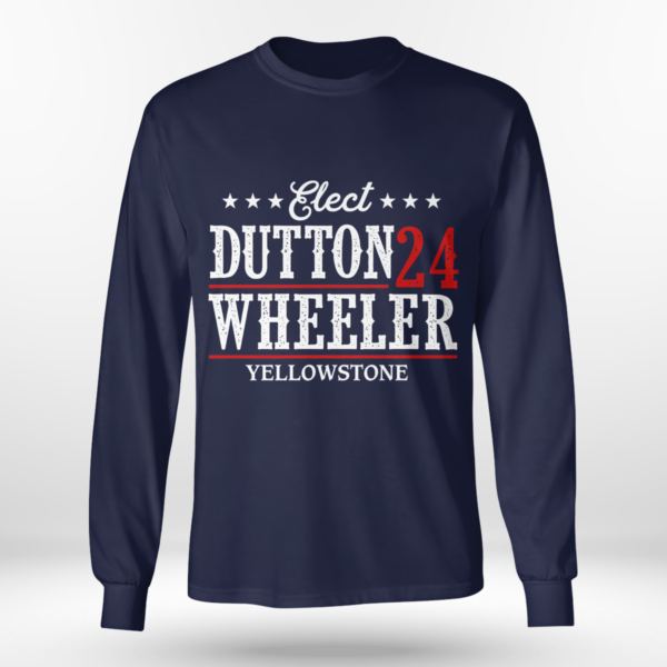 Elect Dutton Wheeler 24 Yellowstone Shirt Long Sleeve Tee Navy S