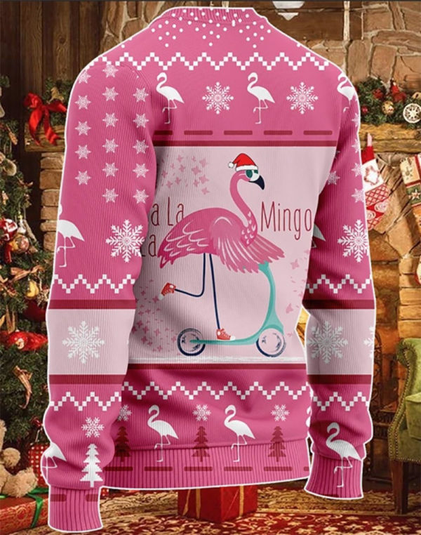 Fa La La La Funny Mingo Santa Walking Around Christmas 3D Sweater product photo 2