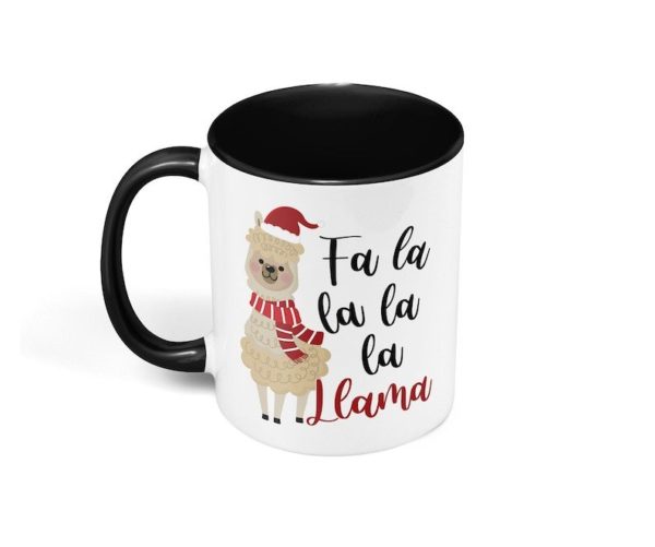 Fa La La La La Llama | Christmas Mug Christmas Gift Coffee Mug Mug 11oz Black One Size