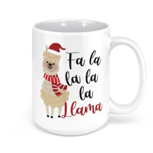 Fa La La La La Llama | Christmas Mug Christmas Gift Coffee Mug Mug 15oz White One Size