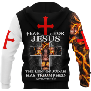 Fear Not For Jesus ​Red Cross Lion Christmas All Over Print 3D Shirt product photo 6