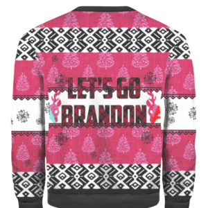 FJB Let's Go Brandon Glasses Christmas 3D Sweater product photo 2