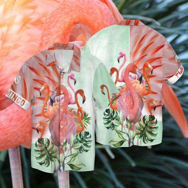 Flamingo Christmas Gift All Over Print 3D Shirt Hawaiian Shirt Pink S