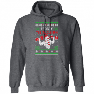 Frosty The Swoleman Snowman Gym Lover Christmas Shirts Hoodie Dark Heather S