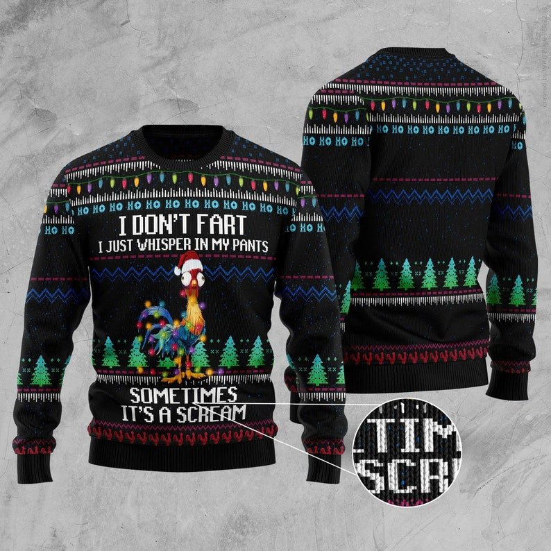 funny-chickens-i-dont-fart-it‘s-a-scream-christmas-sweater-aop-sweater-black-s.jpeg Funny Chickens I Don't Fart It‘s A Scream Christmas Sweater AOP Sweater Black S