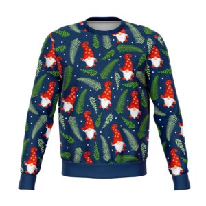 Funny Christmas Cute Gnome Merry Christmas 3D Sweater AOP Sweater Navvy S