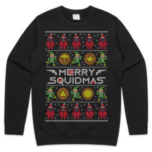 Funny Christmas Merry Squidmas Christmas Shirt Sweatshirt Black S