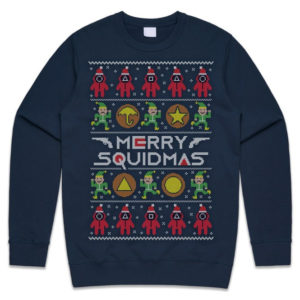 Funny Christmas Merry Squidmas Christmas Shirt Sweatshirt Navy S